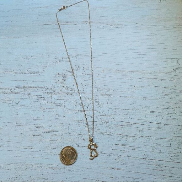 Sterling Silver Cat Necklace - Picture 2 of 4